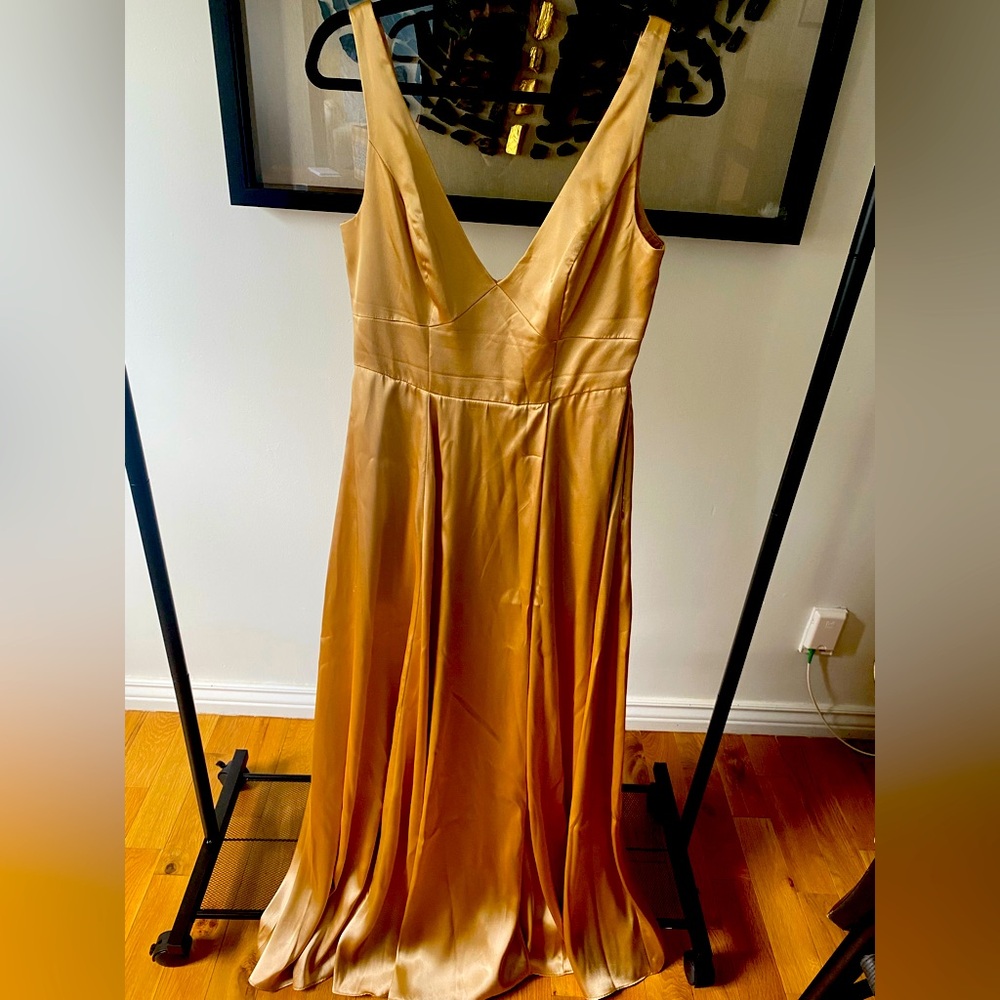 Signature Gold V Cut Dress